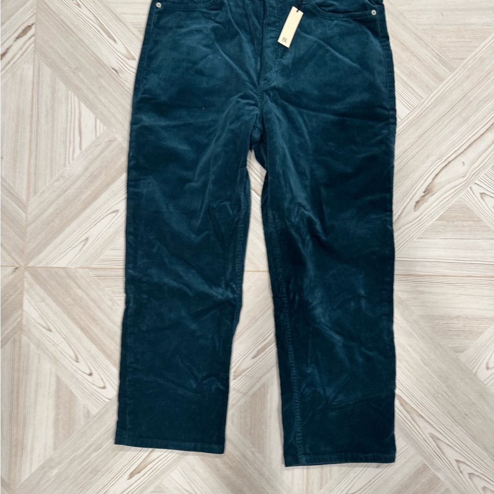 Banana Republic Teal Corduroy Straight Leg Pants